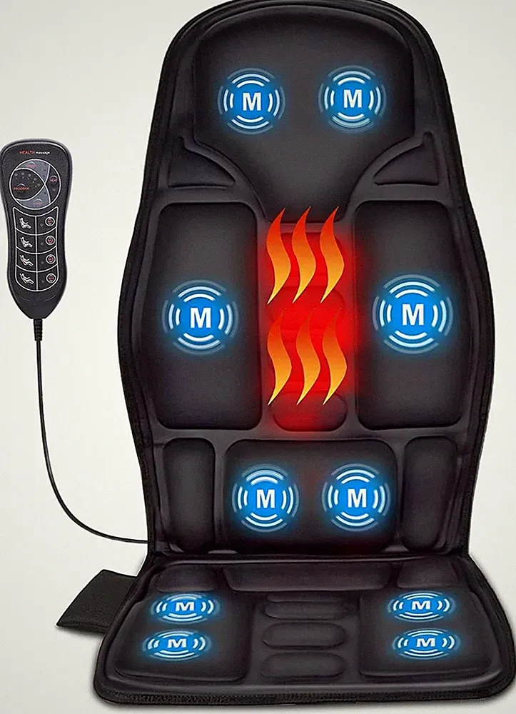 Back Massager Chair Pad with Heat, Vibration Massage Seat Cushion with 10 Vib...