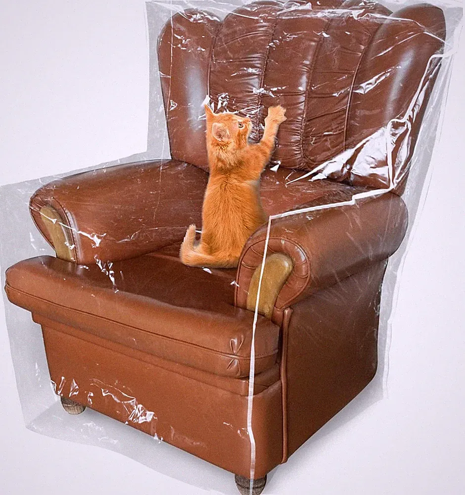 Clear Armchair Cover - 1.5Mm Thickened PVC Heavy Duty Recliner Slipcover to Prev