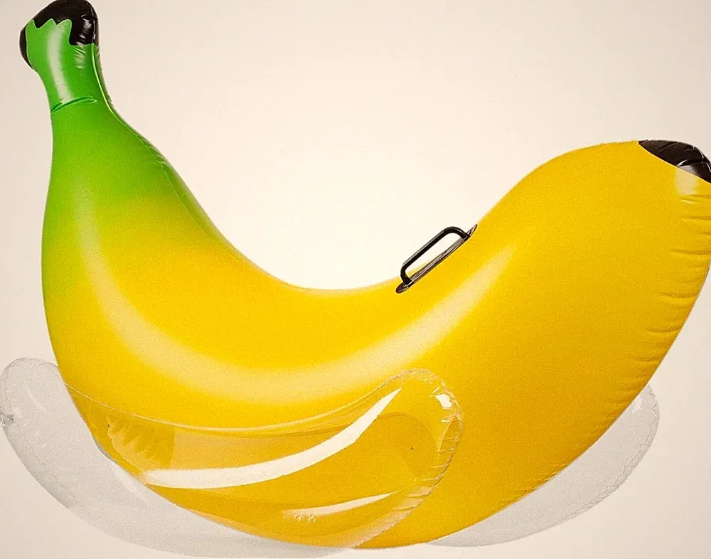 Inflatable Rideable Rockin' Banana Pool Float Floatie Swim Fun Over 4ft Lounger