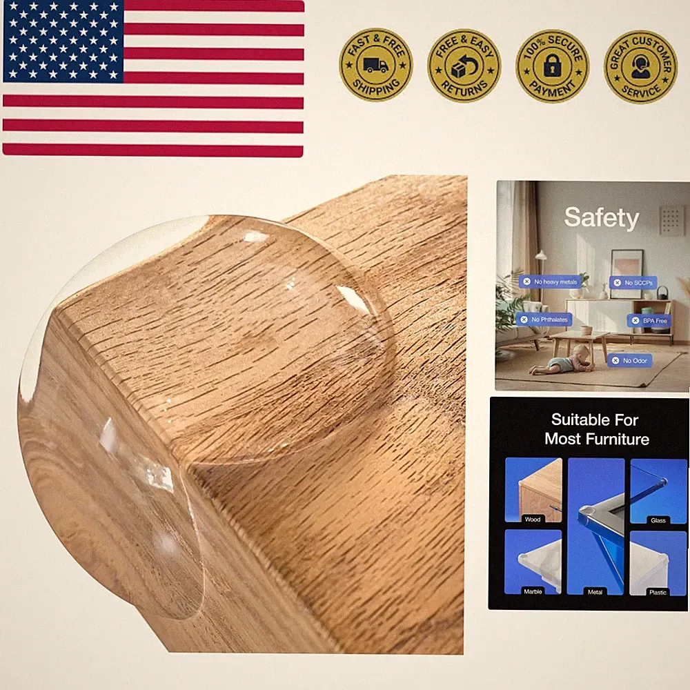 Invisible Corner Guards - 12 Pack Durable Bumper for Sharp Furniture Edges