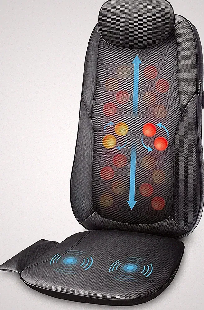 Snailax Shiatsu Massage Cushion Heat Chair pad Kneading for Home Office- SL256