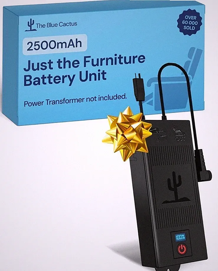 The Blue Cactus The Furniture Battery For Reclining Furniture 2500MAH 2 Pin